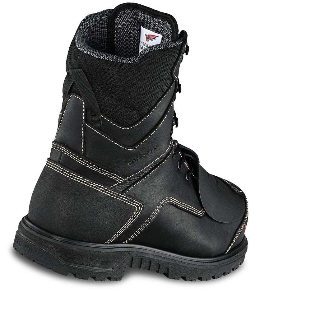 Red Wing Brnr XP 8-inch Waterproof, Metguard, CSA Men's Safety Boots Black | ZA 311FDN